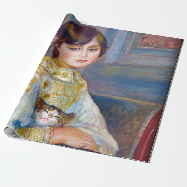 Pierre-Auguste Renoir - Kind mit Katze Geschenkpapier (Ungerollt)