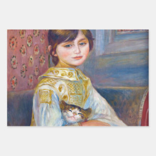 Pierre-Auguste Renoir - Kind mit Katze Geschenkpapier Set