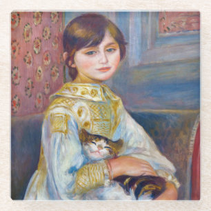 Pierre-Auguste Renoir - Kind mit Katze Glasuntersetzer