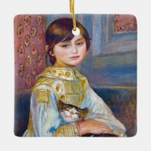 Pierre-Auguste Renoir - Kind mit Katze Keramikornament