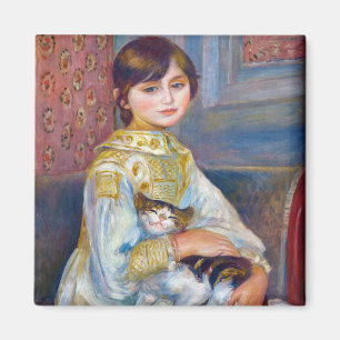 Pierre-Auguste Renoir - Kind mit Katze Magnet
