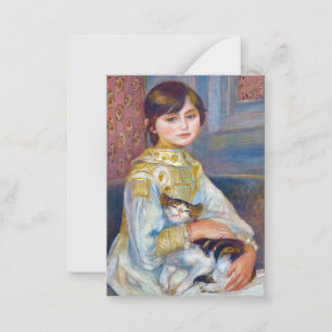 Pierre-Auguste Renoir - Kind mit Katze Mitteilungskarte
