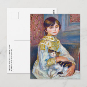 Pierre-Auguste Renoir - Kind mit Katze Postkarte