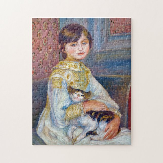 Pierre-Auguste Renoir - Kind mit Katze Puzzle (Vertikal)