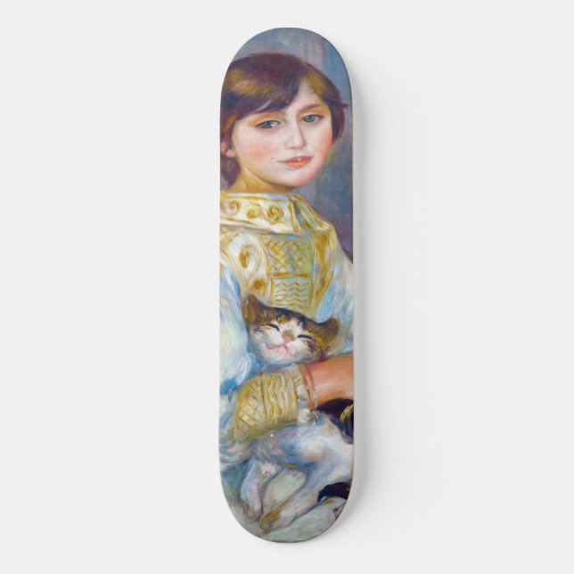 Pierre-Auguste Renoir - Kind mit Katze Skateboard (Vorderseite)