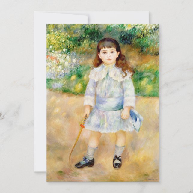 Pierre-Auguste Renoir - Kind mit Peitsche Dankeskarte (Vorderseite)
