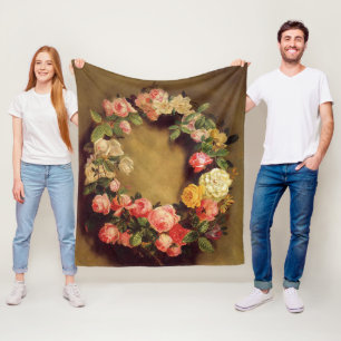 Pierre-Auguste Renoir - Kranz aus Rosen Fleecedecke