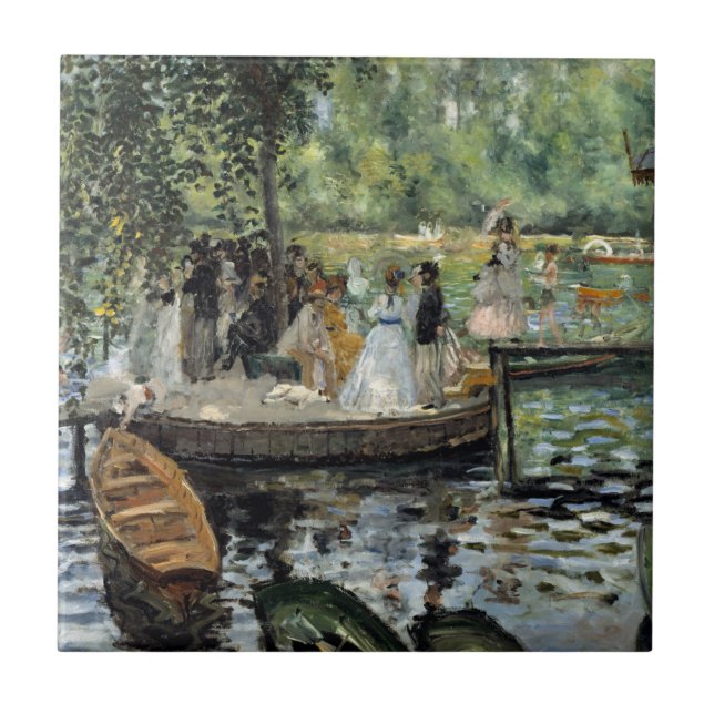 Pierre-Auguste Renoir - La Grenouillere Fliese (Vorderseite)