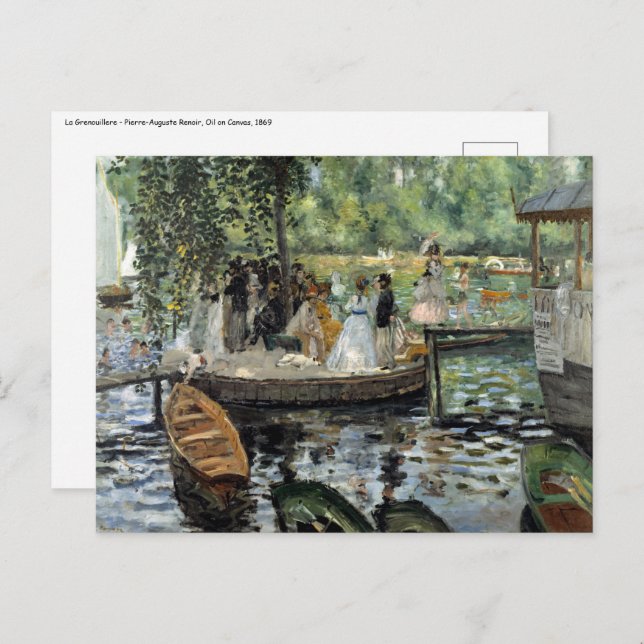 Pierre-Auguste Renoir - La Grenouillere Postkarte (Vorne/Hinten)