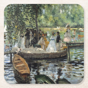 Pierre-Auguste Renoir - La Grenouillere Rechteckiger Pappuntersetzer