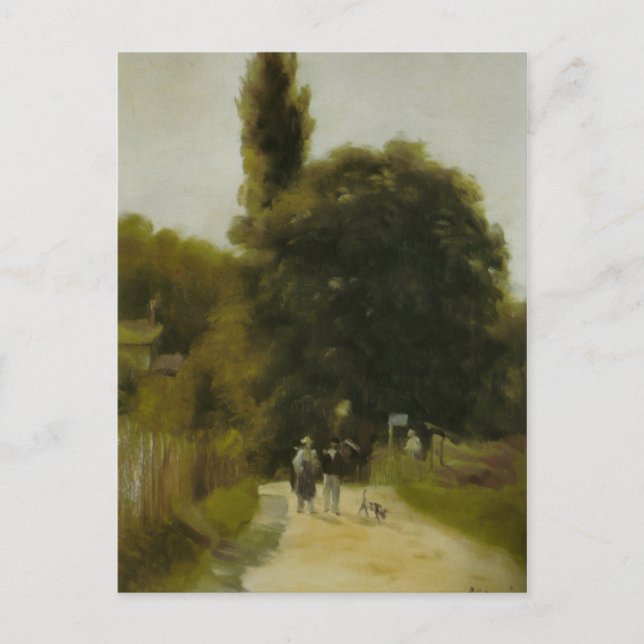 Pierre Auguste Renoir Landschaft mit zwei Figuren Postkarte (Vorderseite)