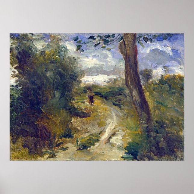 Pierre-Auguste Renoir Landschaft zwischen Stürmen Poster (Vorne)