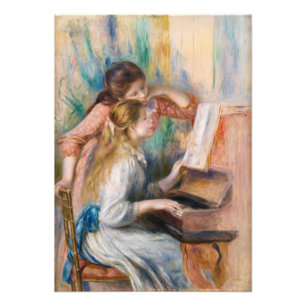 Pierre Auguste Renoir - Mädchen am Klavier Fotodruck