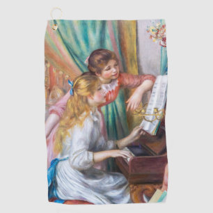 Pierre Auguste Renoir - Mädchen am Klavier Golfhandtuch