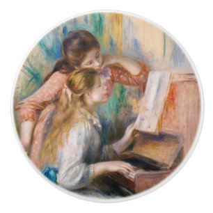 Pierre Auguste Renoir - Mädchen am Klavier Keramikknauf