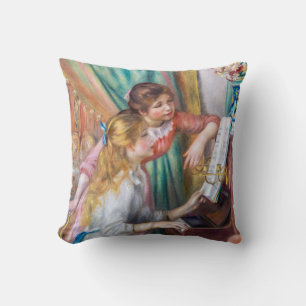 Pierre Auguste Renoir - Mädchen am Klavier Kissen
