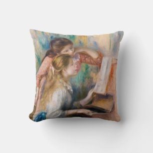 Pierre Auguste Renoir - Mädchen am Klavier Kissen