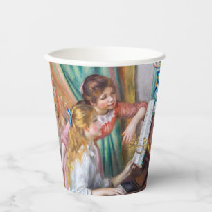 Pierre Auguste Renoir - Mädchen am Klavier Pappbecher