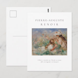 Pierre-Auguste Renoir. Mädchen im Gras 1890 Postkarte