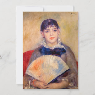 Pierre-Auguste Renoir - Mädchen mit einem Fächer Dankeskarte