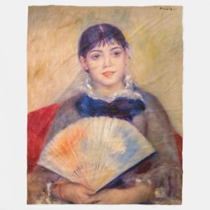 Pierre-Auguste Renoir - Mädchen mit einem Fächer Fleecedecke