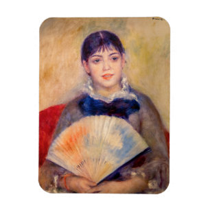 Pierre-Auguste Renoir - Mädchen mit einem Fächer Magnet