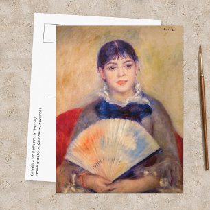 Pierre-Auguste Renoir - Mädchen mit einem Fächer Postkarte