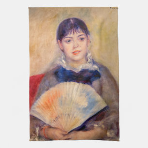Pierre-Auguste Renoir - Mädchen mit einem Fan Geschirrtuch