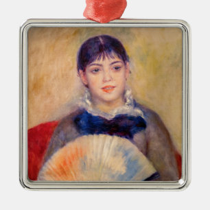Pierre-Auguste Renoir - Mädchen mit einem Fan Ornament Aus Metall