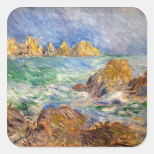 Pierre-Auguste Renoir - Marine, Guernesey Quadratischer Aufkleber