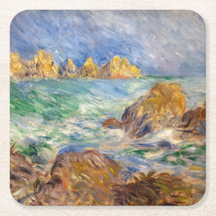 Pierre-Auguste Renoir - Marine, Guernesey Rechteckiger Pappuntersetzer