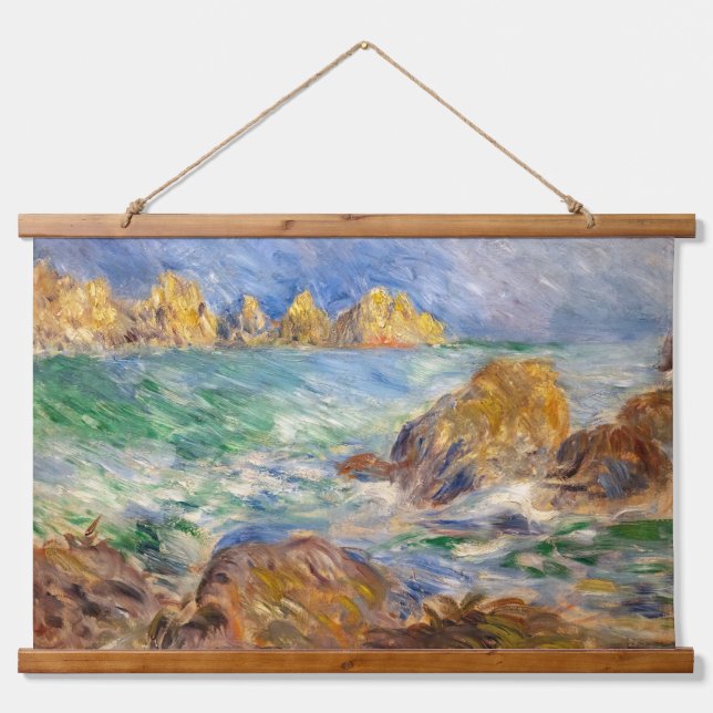 Pierre-Auguste Renoir - Marine, Guernesey Wandteppich Mit Holzrahmen (Vorne)