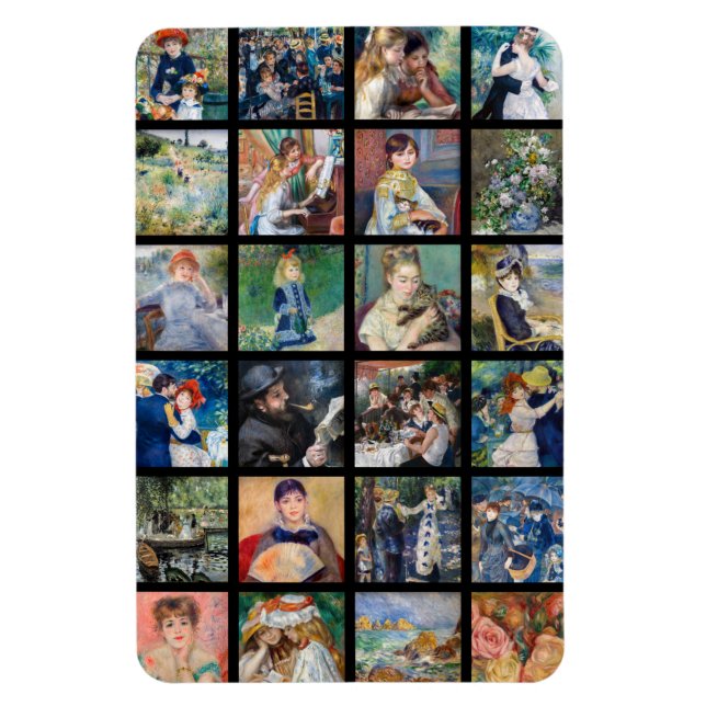 Pierre-Auguste Renoir - Masterpiece Collage Magnet (Vertikal)