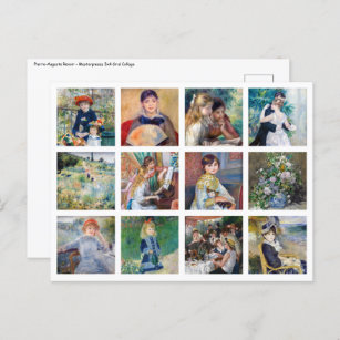 Pierre-Auguste Renoir - Masterpiece Grid Collage Postkarte