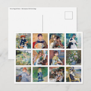 Pierre-Auguste Renoir - Masterpiece Grid Collage Postkarte