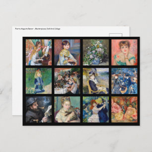 Pierre-Auguste Renoir - Masterpiece Grid Collage Postkarte