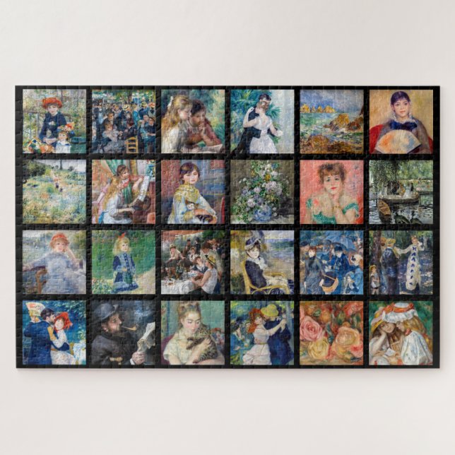 Pierre-Auguste Renoir - Masterpiece Grid Collage Puzzle (Horizontal)