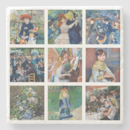 Pierre-Auguste Renoir - Masterpiece Grid Collage Steinuntersetzer