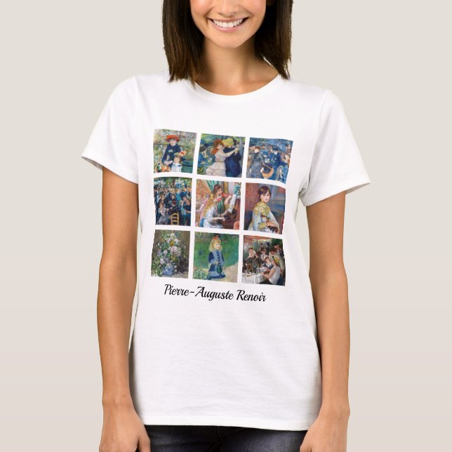 Pierre-Auguste Renoir - Masterpiece Grid Collage T-Shirt (Vorderseite)