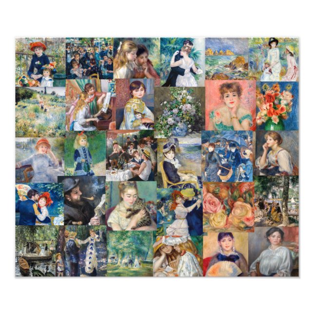 Pierre-Auguste Renoir - Meisterwerke Patchwork Fotodruck (Vorne)