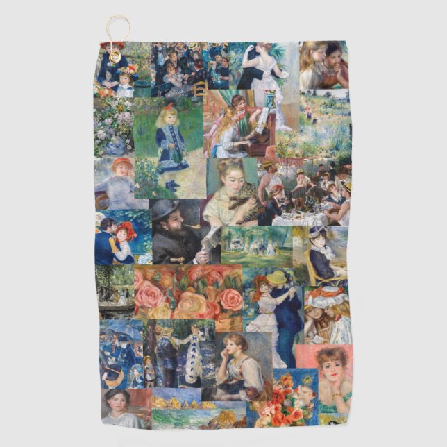 Pierre-Auguste Renoir - Meisterwerke Patchwork Golfhandtuch (Vorderseite)