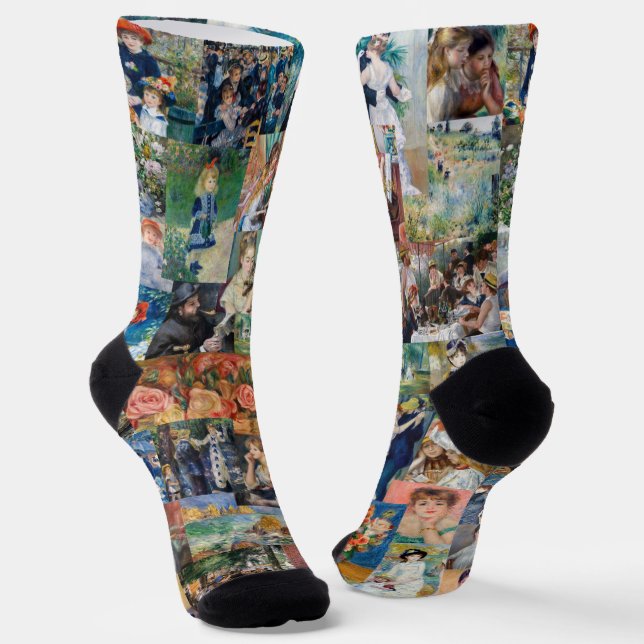 Pierre-Auguste Renoir - Meisterwerke Patchwork Socken (Gewinkelt)