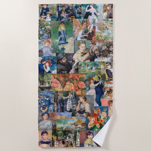 Pierre-Auguste Renoir - Meisterwerke Patchwork Strandtuch (Vorderseite)