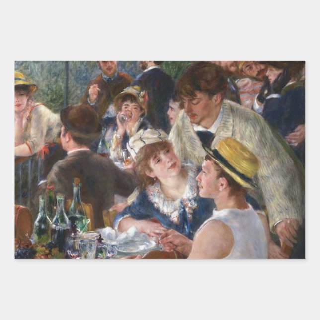 Pierre-Auguste Renoir - Mittagessen im Party Geschenkpapier Set (Vorderseite)