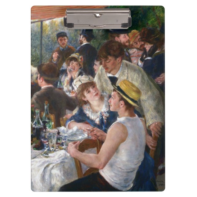 Pierre-Auguste Renoir - Mittagessen im Party Klemmbrett (Vorderseite)