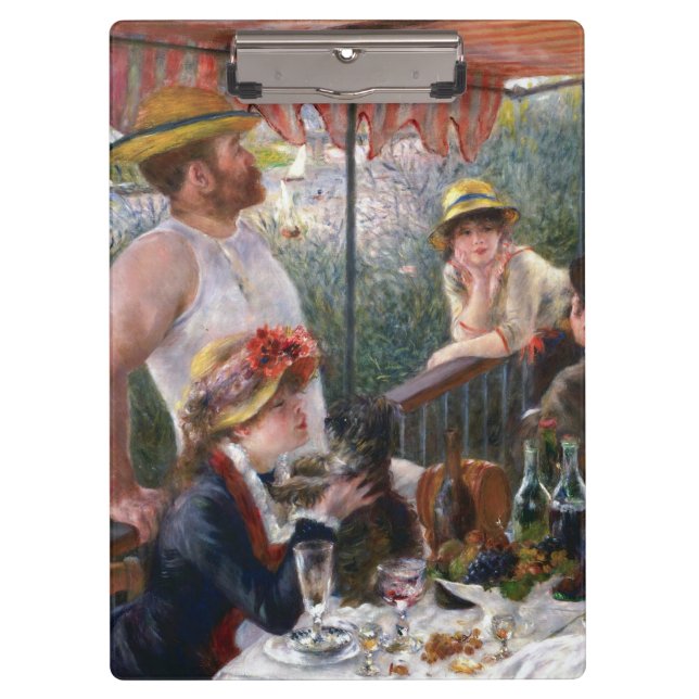 Pierre-Auguste Renoir - Mittagessen im Party Klemmbrett (Vorderseite)