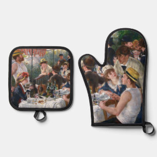 Pierre-Auguste Renoir - Mittagessen im Party Ofenhandschuh & Topflappen-Set
