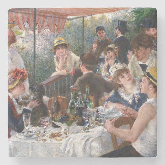 Pierre-Auguste Renoir - Mittagessen im Party Steinuntersetzer (Vorderseite)