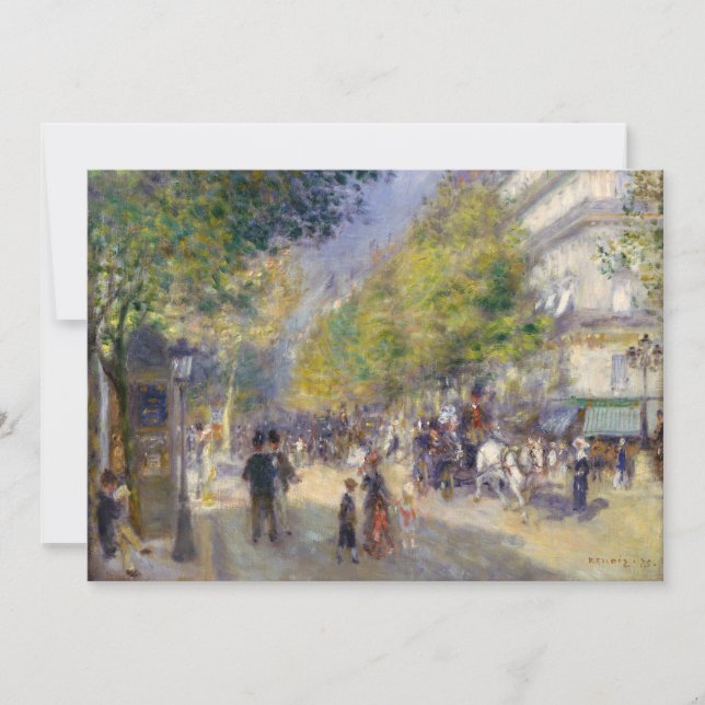 Pierre-Auguste Renoir - Paris, Grands Boulevards Dankeskarte (Vorderseite)