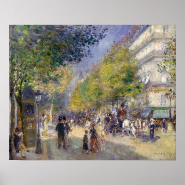Pierre-Auguste Renoir - Paris, Grands Boulevards Poster (Vorne)
